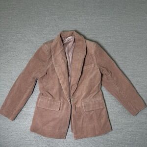 Women's Corduroy Blazer Small Pink Jacket Estophe Studios Button Preppy Y2K
